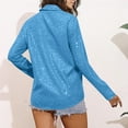 thumbnail image 4 of HongQid Womens Sequins Long Sleeve Collared Shirt Button Down Open Front Shirt Loose Blouses Shirts Tops, 4 of 6