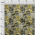 thumbnail image 1 of oneOone Cotton Jersey Yellow Fabric Floral & Skull Quilting Supplies Print Sewing Fabric By The Yard 58 Inch Wide, 1 of 4