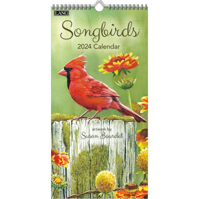 Lang Companies, Songbirds Vertical 2024 Wall Calendar