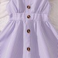 thumbnail image 4 of Girls Summer Dresses Stripe Flutter Sleeve Princess with Casual Elegance for Tweens Everyday Wear, 4 of 9