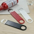 thumbnail image 4 of Abridor de botellas de cerveza plano de acero inoxidable recubierto de goma, juego de 6 llaves de barra, 4 of 5