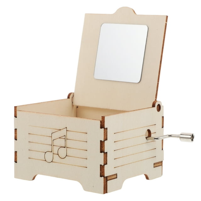 MOVTOTOP Wood DIY Music Box for Kids STEM Craft Kit Creative Toddler Science Project Khaki 4.5x3.2 Inches
