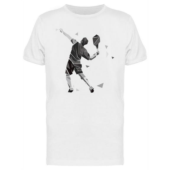 Geometric Tennis Player   T-Shirt Men -Image by Shutterstock, Male x-Large