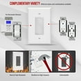 thumbnail image 5 of ENERLITES Jumbo Decorator Light Switch / Receptacle Outlet Wall Plate, Over-Size 1-Gang, Unbreakable Polycarbonate Thermoplastic, UL Listed, White 10 Pack, 5 of 5