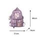 thumbnail image 1 of Bolsa Mochila transparente de patchwork estilo preppy para mujer Mochila grande para estudiante (púrpura) Likrtyny Para Estrenar, 1 of 8