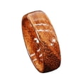 thumbnail image 2 of Koa Wood Domed Band Rings Domed Hawaiian Jewelry Unisex For Men and Women Anillo Para Hombres y Mujeres 8mm, 2 of 5