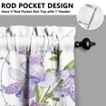 thumbnail image 5 of Kitchen Curtains 36 Inch Short - 3 Panel Set with Colorful Butterfly Floral Pattern, Rod Pocket Window Curtain, 100% Polyester for Butterfly Lovers, Farmhouse, Kitchen, Bedroom, Easy Wash, 5 of 6
