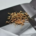 thumbnail image 3 of simhoa 50pcs Ear Pin Studs Solid Ball Post with Loop Earring Findings DIY Gold, 3 of 6