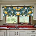 thumbnail image 3 of Yayeee Kitchen Curtains Tier Set of 2 Light Filtering 57"x36" Over Sink Window Panels, Green Lemon Leaves, 3 of 7