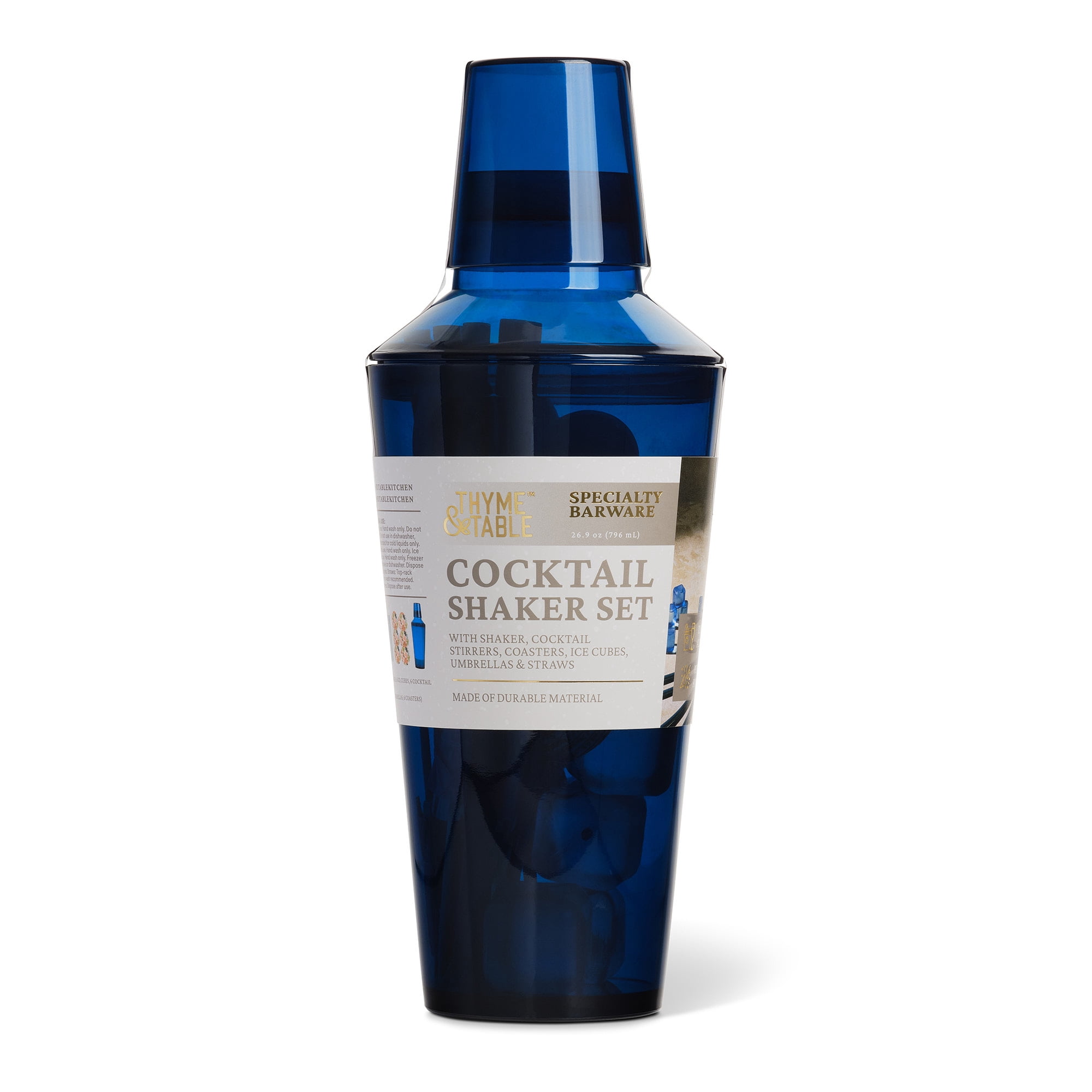 Thyme & Table 31-Piece Blue Cocktail Shaker Set