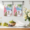 thumbnail image 3 of Summer Flamingo Kitchen Towels Set of 4, Tropical Plants Botanical Blue Ombre Wood Absorbent Dish Towels for Kitchen, Microfiber Hand Towel, Quick Drying Tea Towel for Cleaning Decorative Dishcloths, 3 of 7