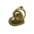 thumbnail image 1 of Unatoiry Heart Shaped Mobile Phone Support Rhinesone 360 Degree Rotating Frame Brackets Accessories white, 1 of 3