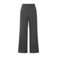 thumbnail image 5 of Cotton Linen Pants for Women Elastic Wasit Wide Leg Palazzo Lounge Pants Summer Casual Loose Trousers with Pockets, 5 of 8