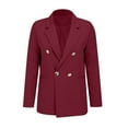 thumbnail image 4 of IMENGL Pocket long sleeve casual work coat lapel, Red 2XL, Size M-3XL, 4 of 9