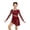 Burgundy, variant on Girls Lyrical Ballet Dance Dress Shiny Rhinestones Backless Figure Skating Dress with Built-in Briefs Burgundy 6