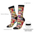 thumbnail image 5 of Funny Kawaii Owls Crew Socks, Colorful Novelty Tube Socks For Men & Women, Stretchy Casual & Athletic Socks, Unisex Gift Idea, 5 of 6