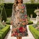 thumbnail image 1 of TaTaai Womens Solid Casual Long Sleeve Dress Crew Neck Loose Fit Mid Calf Length Soft Lightweight Polyester Dress Versatile for Home Daily Spring Summer Wear Gift, 1 of 7