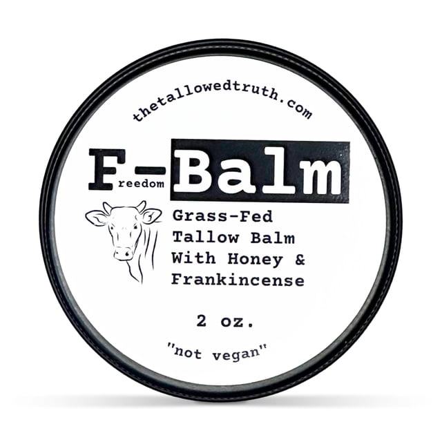 Bálsamo de sebo The Tallow Truth F-Balm de animales alimentados con pasto, 60 ml