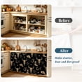 thumbnail image 4 of Western Cow Skull Cabinet Curtains for Kitchen 35"W x 35"L, Vintage Cactus Cowboy Hats Boots Black Laundry Sink Cabinets Magic Tape Short Curtain Privacy Panel for Bathroom Vanity Cabinets, 4 of 9