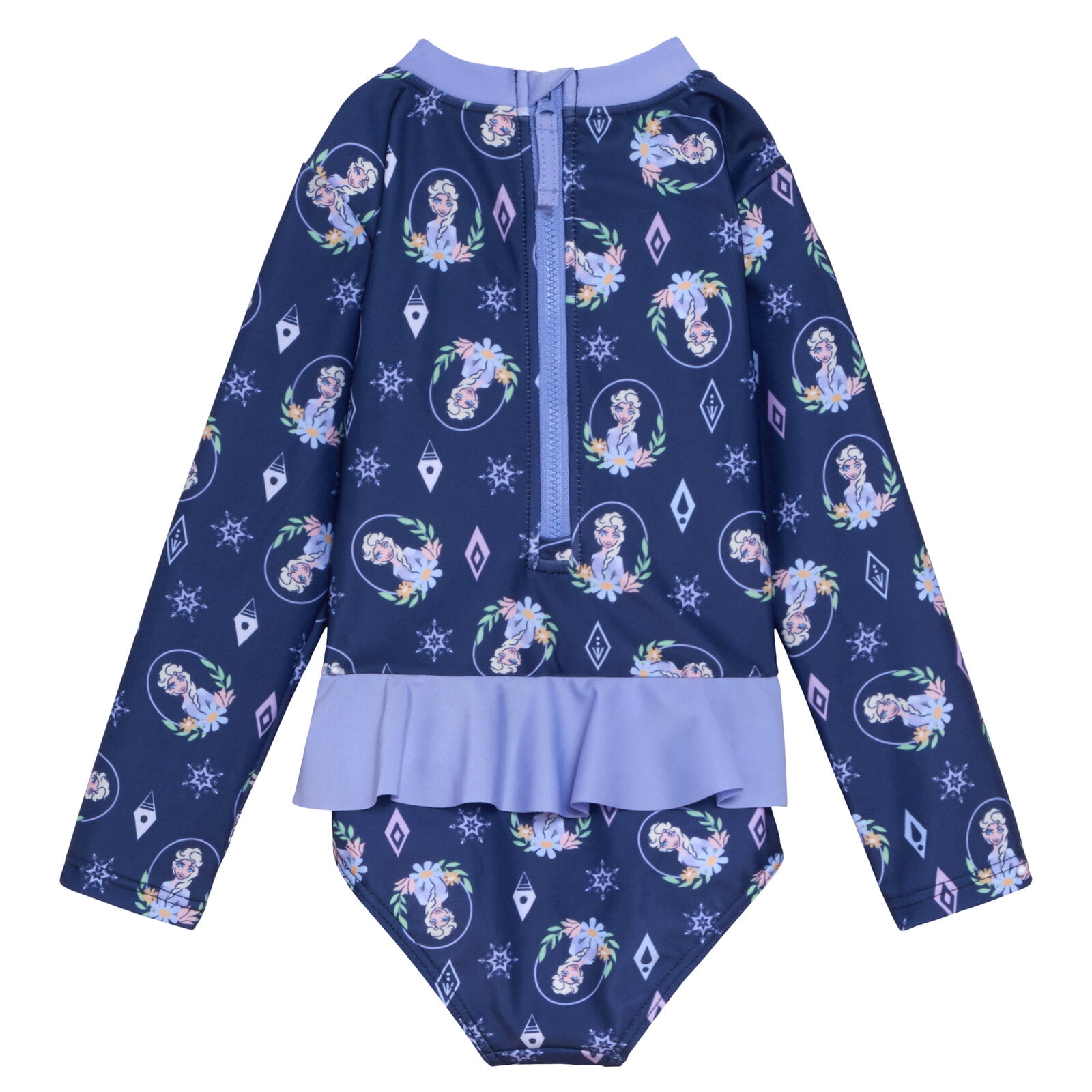 Disney Frozen Elsa UPF 50+ One Piece Bathing Suit Toddler to Little Kid
