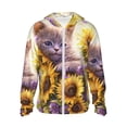 thumbnail image 2 of Lsque Daisy Sunflower Lazy Cat UPF 50+ Lightweight Sun Protection Men's Women's Long Sleeve Shirt, Hoodie Performance -Medium, 2 of 9