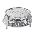 thumbnail image 3 of CAROOTU Round Stainless Steel Steamer Rack Canning Racks with Removable Legs for Kitchen Cooking, 3 of 6