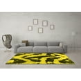thumbnail image 3 of Ahgly Company Machine Washable Indoor Rectangle Abstract Yellow Modern Area Rugs, 2' x 4', 3 of 4