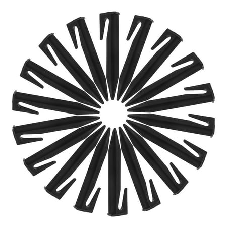 Masteelf  100 Pcs Ground Stakes Heavy Duty Garden Lawn Mower Peg Black