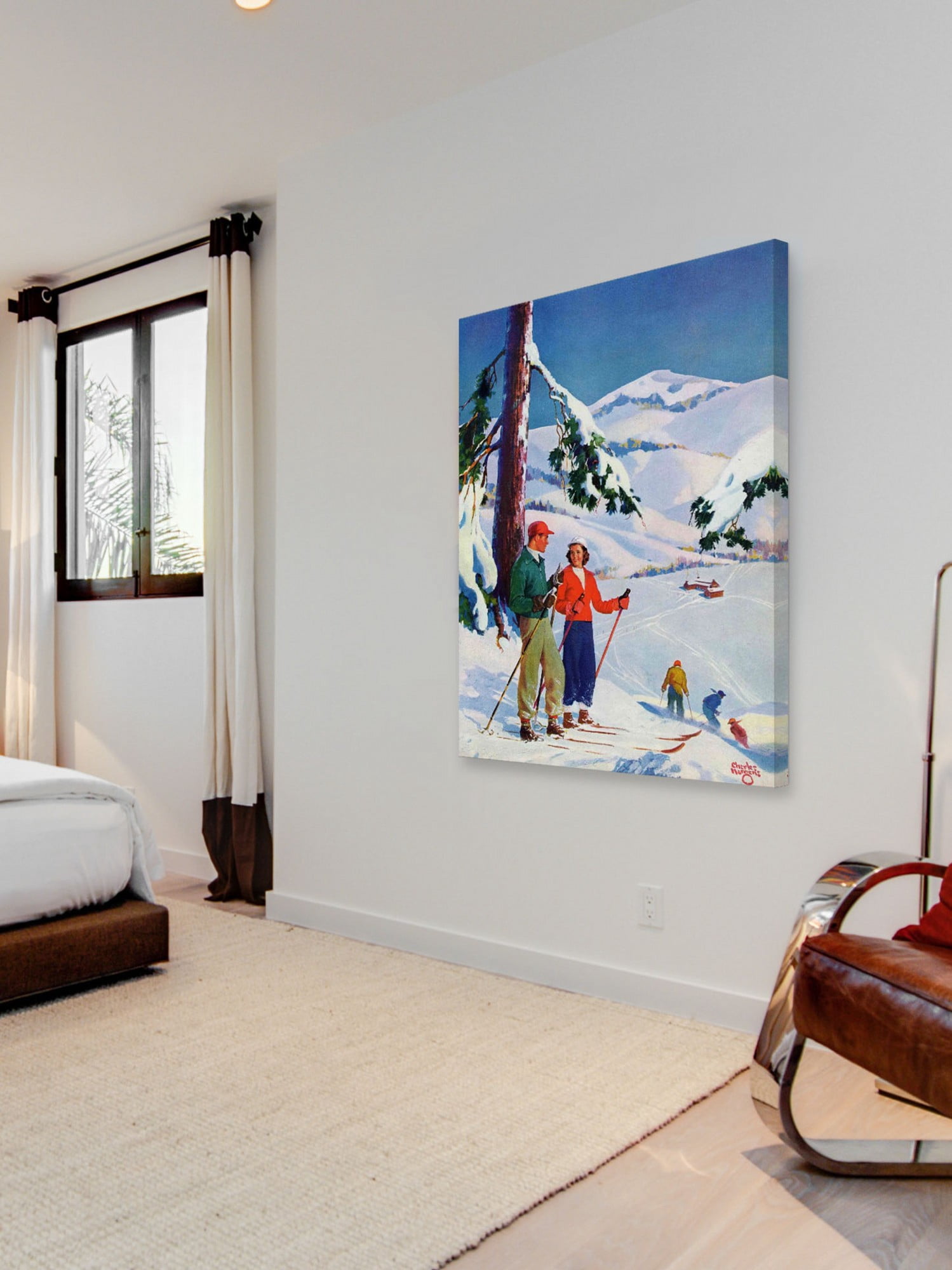 Marmont Hill Ski Break by Charles Hargens Painting Print on Wrapped Canvas