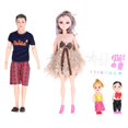thumbnail image 1 of Family Doll Set Cute Vivid Dad Pregnant Mom Baby Doll Pretend Play Toy Birthday Gift Accessories, 1 of 5
