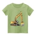 thumbnail image 6 of Virmaxy (3-15 years old) Kids Baby Digger Printed Shirt Boys Girls Casual Round Neck Short Sleeve Tops Summer Half Sleeve T-shirt Green-1 3 Years, 6 of 6