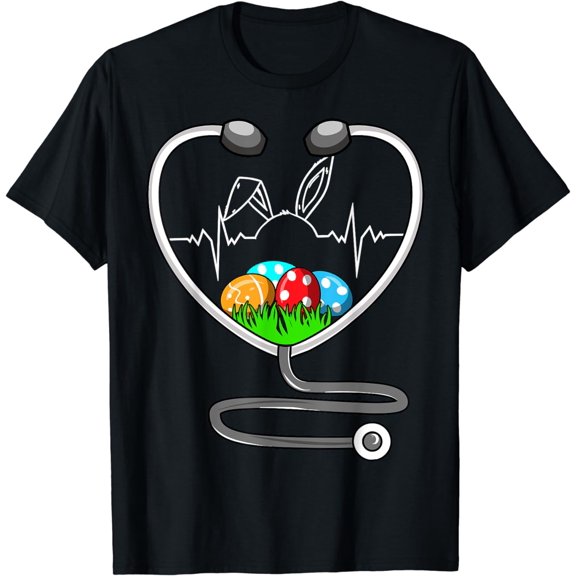 Easter Nurse Shirt Stethoscope Easter Egg Bunny RN Nurse CNA T-Shirt