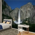 thumbnail image 2 of Peel and Stick Wallpaper Canvas moonbow yosemite falls night yosemite waterfalls Modern Art Wall Mural Decor Self Adhesive and Removable 100in x 144in, 2 of 8