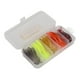 thumbnail image 2 of Kit de 60 señuelos de pesca blandos con anzuelos de acero inoxidable, cola en T artificial de PVC, para pesca de lubina (5 cm), 2 of 14