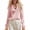 (New34)Pink, variant on Women's Ruffle V Neck Blouse Boho Long Sleeve Flare Sleeve Top Elegant Frill Trim Shirt Flowy Relaxed Tunic Pullover for Date