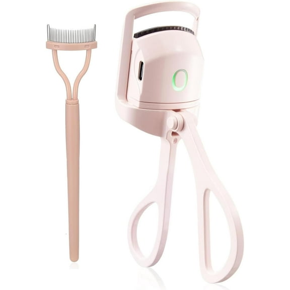 Heated Eyelash Curlers,Eyelash Curlers with Comb, Heated Lash Curler2 Heating Modes for Natural Curling (Pink)
