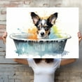 thumbnail image 4 of Toy Fox Terrier Dog Canvas Bathroom Décor - Unique Bath Wall Decor - Modern Canvas Bathroom Wall Art - Room Decor - Bathroom Decorations - Restroom Sign - Wall decor living room, 4 of 4