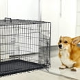 thumbnail image 4 of Jaula Para Perros Perrera Plegable Para Perros Jaula De Metal De Doble Puerta Suministros Para Cachorros Jaula Con Panel Divisor Bandeja De Plástico Para Mascotas Animales Al Aire Libre Interior Kearding PT002220-00, 4 of 6