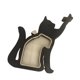 thumbnail image 4 of Caja de recuerdos para pelo de mascotas, urna conmemorativa en forma de gato, regalo de luto por la pérdida Negro, 4 of 9