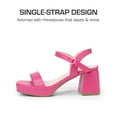 thumbnail image 3 of Sandalia DREAM PAIRS para Niñas con Punta Abierta y Tacón Grueso Talla 4, 3 of 6