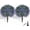 Lavender, variant on Artificial Topiary Tree with Pink Eucalyptus, Set of 2-17in UV Resistant Fake Evergreen Tree for Porch, Outdoor Artificial Plants for Planters - Ground Spike Included