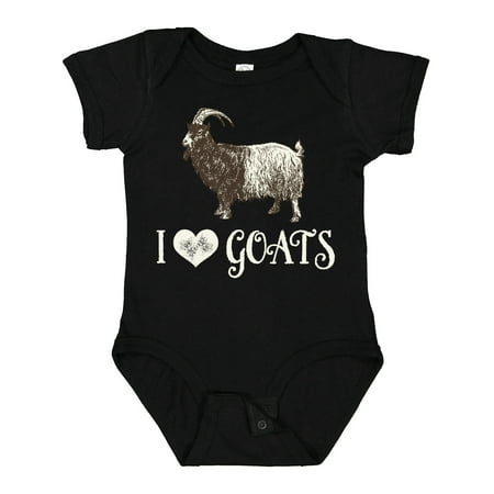 

Inktastic I Love Goats Gift Baby Boy or Baby Girl Bodysuit