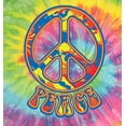 thumbnail image 2 of Mens Funky Peace 60s 70s Hippie Tie Dye Tanktop, Small Minty Rainbow, 2 of 4