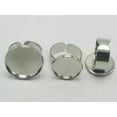 thumbnail image 2 of U8MO 10 Silver Brass Wide Adjustable Ring With Round Blank Cabochon Setting 16mm 20mm-20mm, 2 of 7