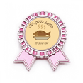 thumbnail image 1 of Barbacoa, comida, pescado. Insignia broche Medalla rosa premiada, 1 of 3