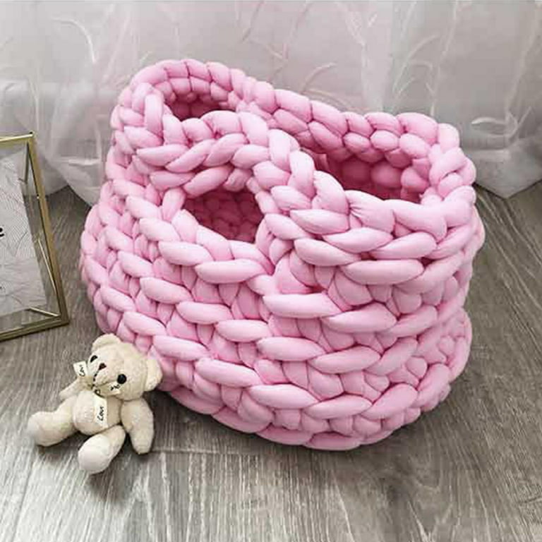 Chunky Yarn for Arm Knitting Crochet Making Blanket, Soft Extra Cotton  Washable Tube Bulky Giant Yarn for Weave Craft Crochet, DIY Sofa Bed  Blanket