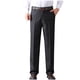 thumbnail image 2 of Pantalones largos para hombre, pantalones de traje con cremallera y bolsillo, pantalones rectos de tubo para negocios, pantalones de color liso, pantalones de poliéster para hombre., 2 of 9