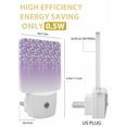 thumbnail image 3 of Night Lights Auto Sensor Purple Floral Plug-in LED Nightlights Lamp Dusk to Dawn for Living Room, Bedroom, Bathroom, Hallway, Stairways Home Wall Decor, Ombre Branch Spring Flowers Night Light, 3 of 9