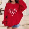 thumbnail image 5 of NAISIBABY Sweatshirt for Girls, Valentine's Day Long Sleeve Fleece Lined Fall Winter Casual Fashion Tops Red 3T, 5 of 5