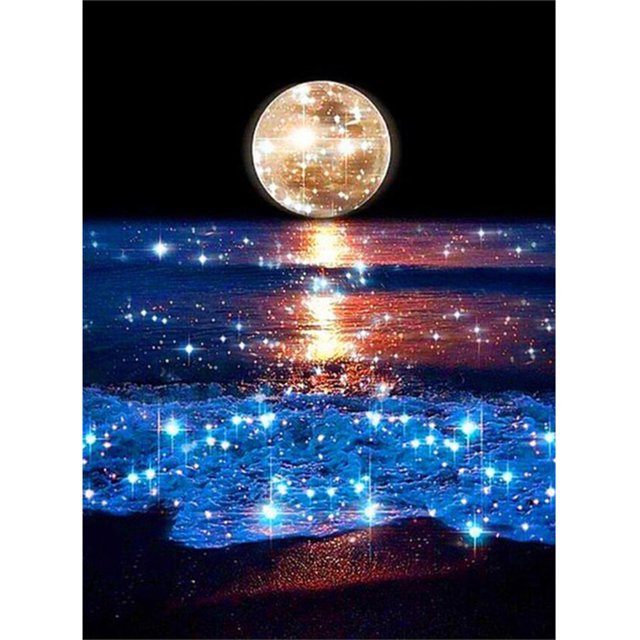 Diamond Drill Sparkling Lake Surface 5D Kits de pintura DIY Decoración de pared cuadrada completa FLhrweasw Nuevo